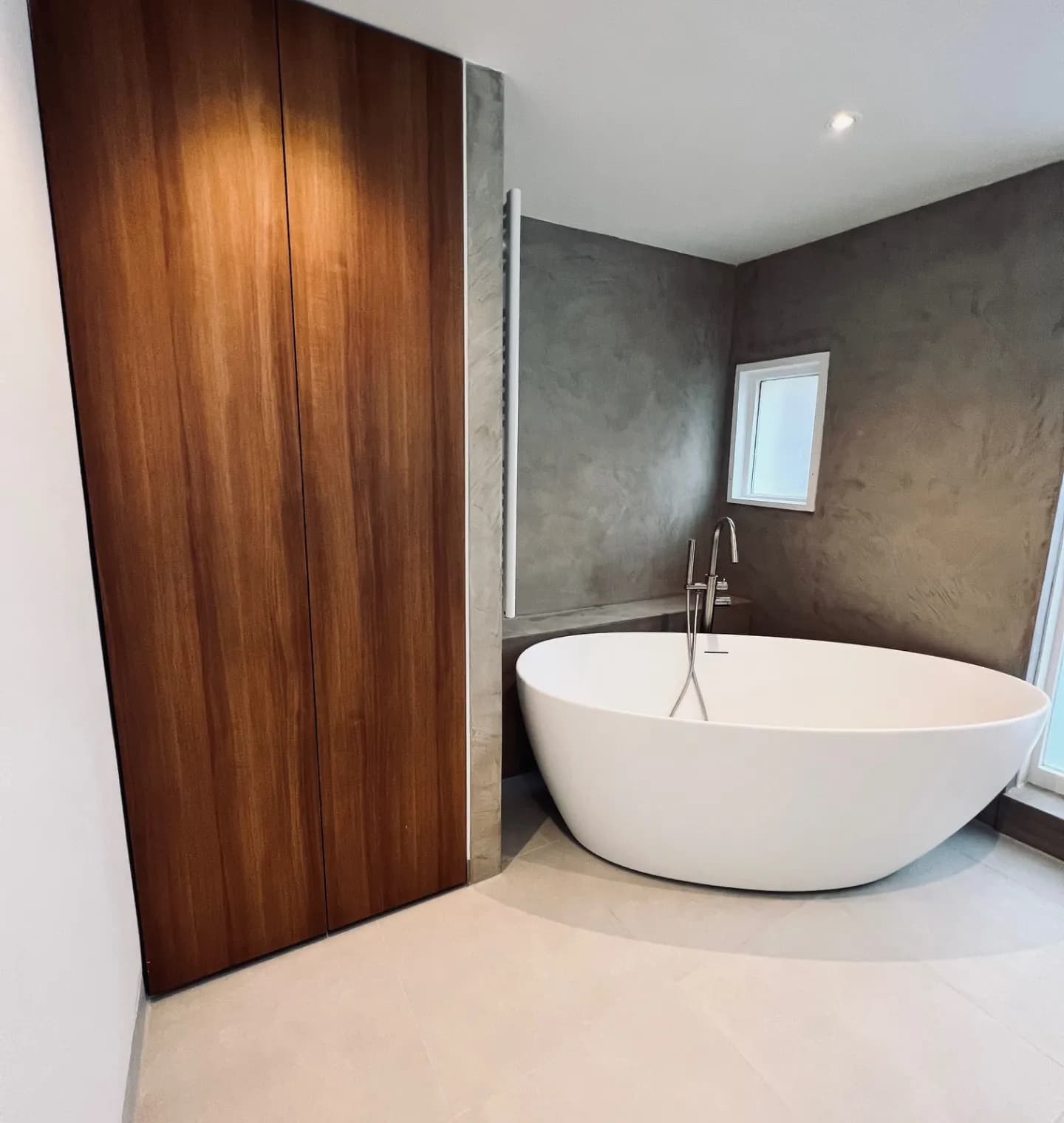 Modern bathroom with sleek fixtures